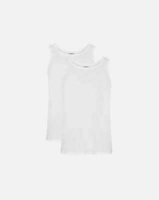 Tank Organic Cotton 2-pack, White Tank Organic Cotton 2-pack, White
