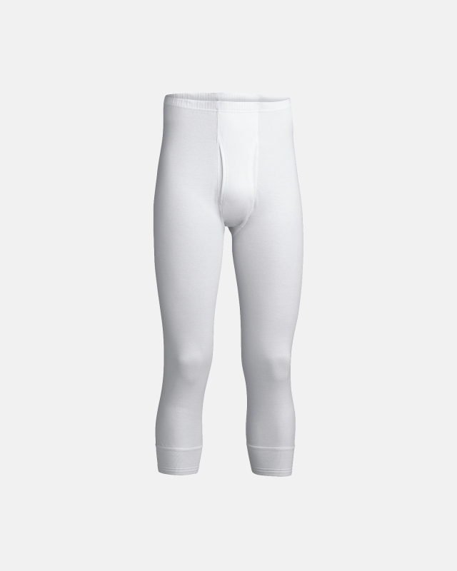 3/4 long legs w/fly, White