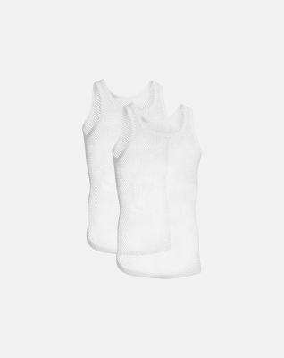 Net Singlet Organic Cotton 2-pack, White Net Singlet Organic Cotton 2-pack, White