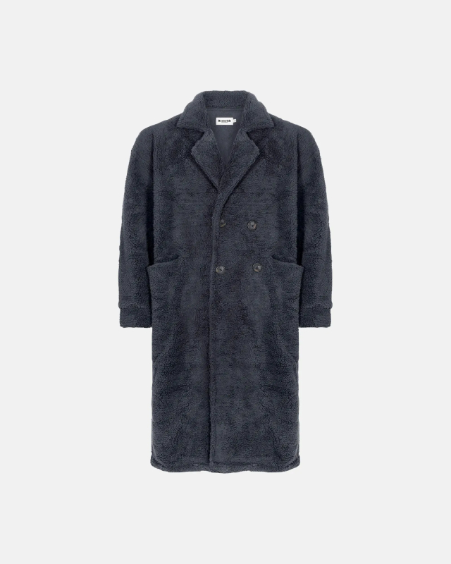 Fleece Coat, Navy