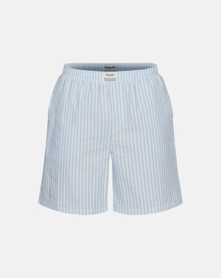 Seersucker Shorts | White/Sky Blue -Resteröds Seersucker Shorts | White/Sky Blue -Resteröds