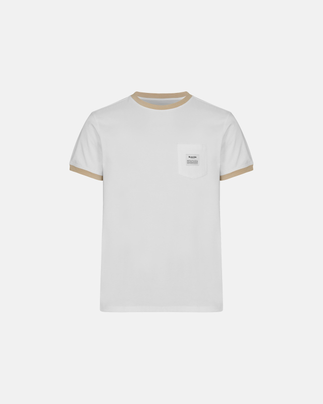 Retro Pocket Tee | White/Sand -Resteröds
