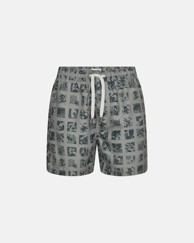 Swimshorts "Willy" | Grey/Green -Resteröds