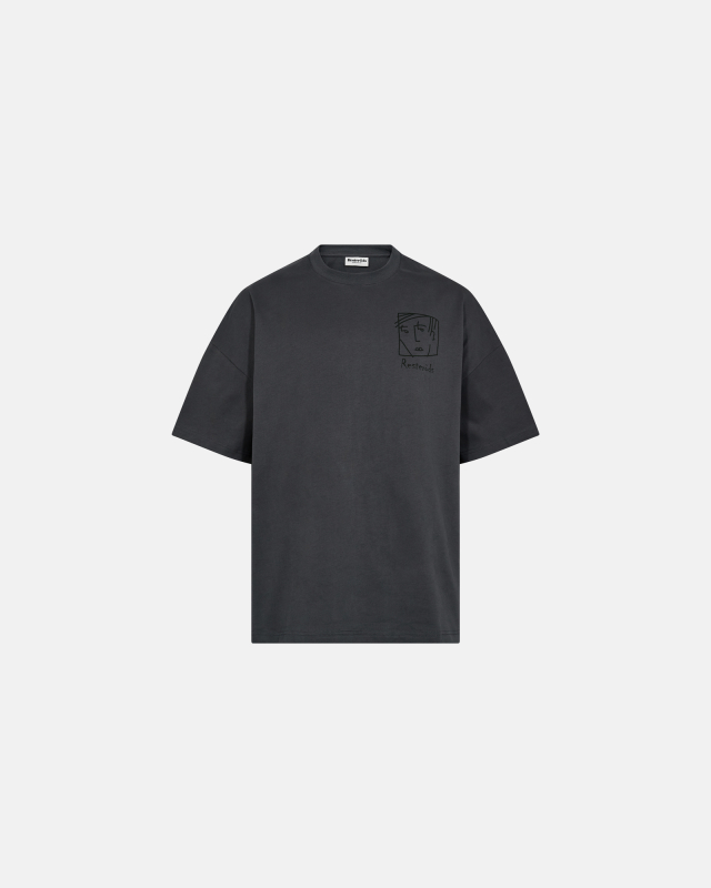 T-shirt with print "dev" | 100% cotton | Dark gray -Resteröds