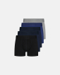 Boxers "Gunnar" 5-pack | Bamboo Viscose | Black/Blue/Gray - Resteröds