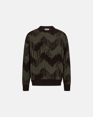 Pullover "Mick", Wool, Brown/Green Pullover "Mick", Wool, Brown/Green