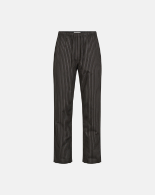 Pyjama Pants 'Sandman' | 100% Cotton | Dark Gray with Stripes -Resteröds Pyjama Pants 'Sandman' | 100% Cotton | Dark Gray with Stripes -Resteröds