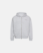 Sweatshirt with hoodie and zip "Rick" | 100% cotton | Light gray - Resteröds