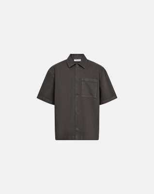 Short-sleeved shirt "Noah" | 100% cotton | Gray -Resteröds Short-sleeved shirt "Noah" | 100% cotton | Gray -Resteröds