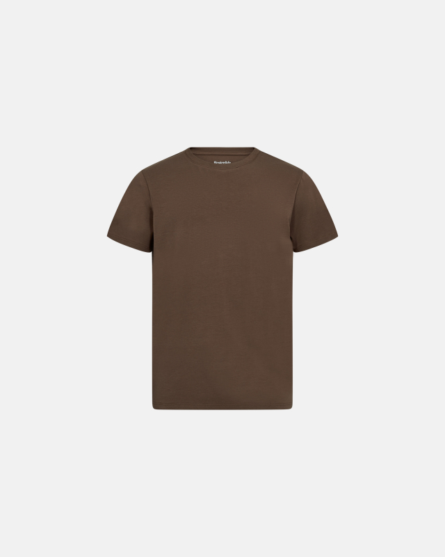 T-shirt 'O-neck' | Bamboo Viscose | Brown -Resteröds