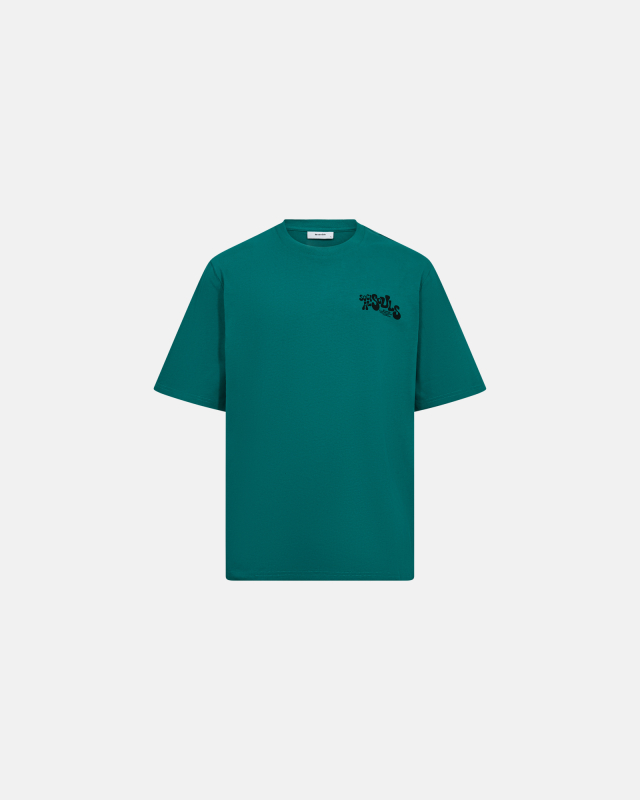 T-shirt with print "tas" | 100% cotton | Green -Resteröds