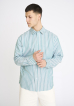Shirt 'Davis' | 100% Cotton | Green with stripes - Resteröds