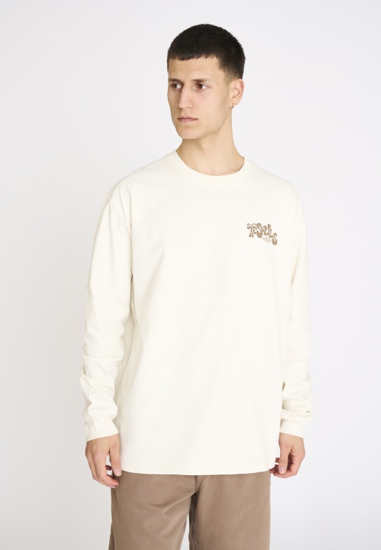 Long-sleeved t-shirt | 100% cotton | Off white -Resteröds