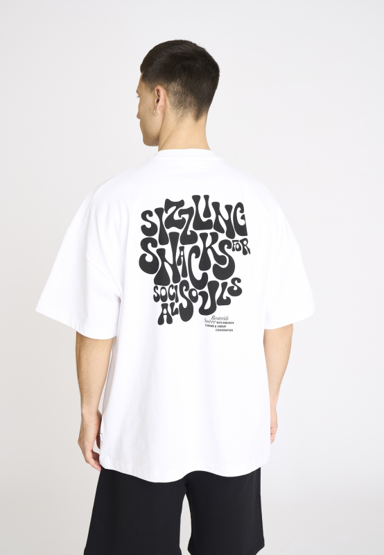 T-shirt with print "tas" | 100% cotton | White -Resteröds