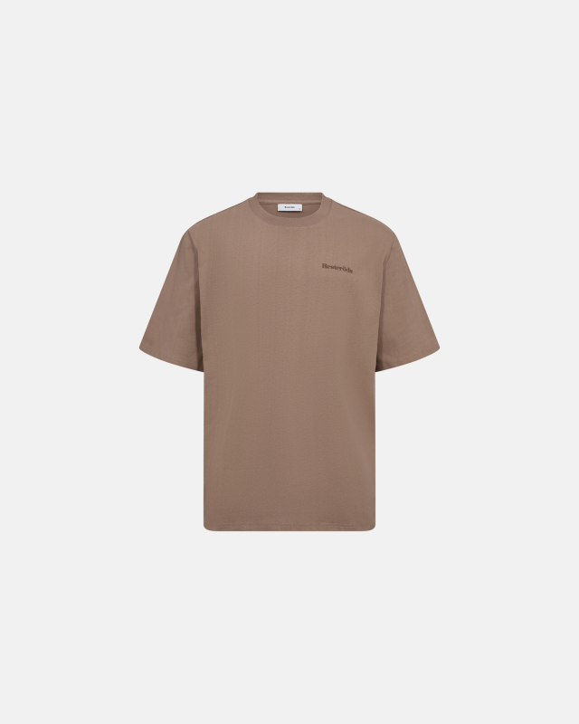 T-shirt with print "tas" | 100% cotton | Brown -Resteröds