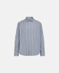 Shirt 'davis' | 100% Cotton | Blue with stripes - Resteröds