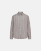Shirt 'Davis' | 100% Cotton | Brown with stripes - Resteröds