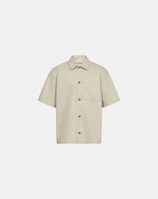 Short-sleeved shirt "noah" | 100% cotton | Off white -Resteröds Short-sleeved shirt "noah" | 100% cotton | Off white -Resteröds