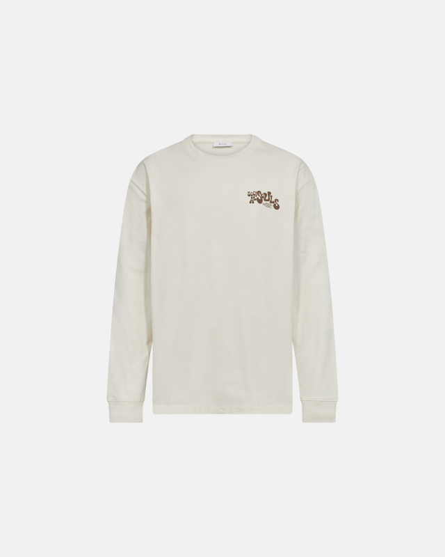 Long-sleeved t-shirt | 100% cotton | Off white -Resteröds