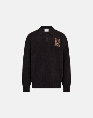 Long-sleeved polo "eddy" | Cotton | Black -Resteröds Long-sleeved polo "eddy" | Cotton | Black -Resteröds