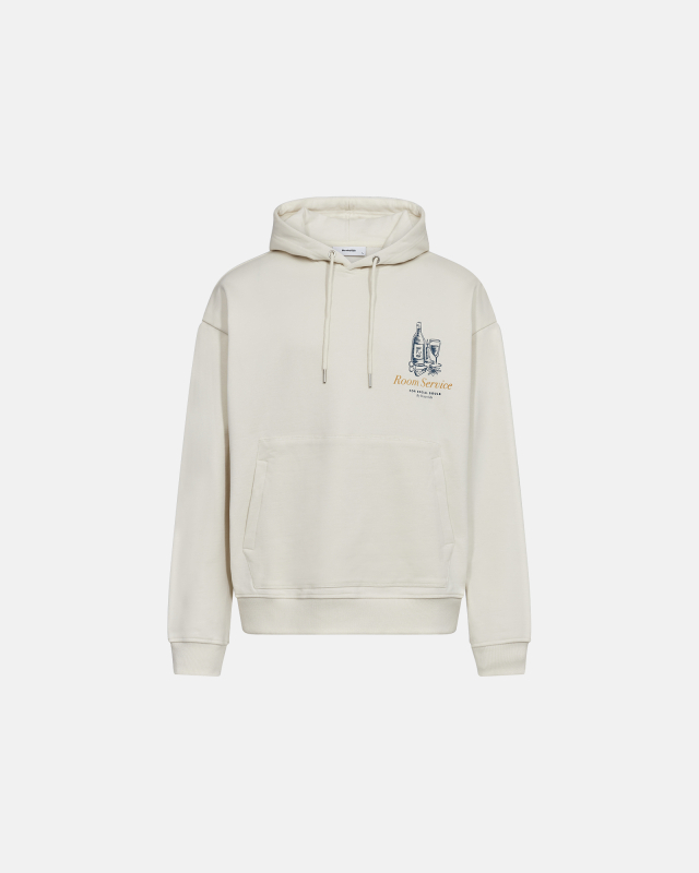 Hoodie with back print "Jay" | 100% cotton | Off-white -Resteröds