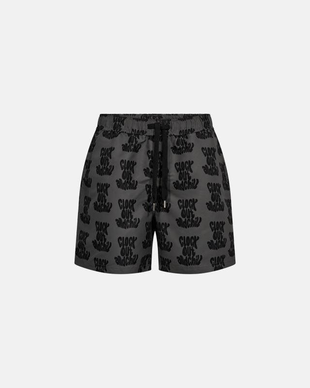 Swim shorts "willy" | 100% polyester | Black with pattern -Resteröds