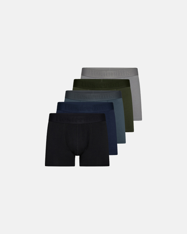 Boxers "Gunnar" Bamboo 5-pack | Multicolor -Resteröds