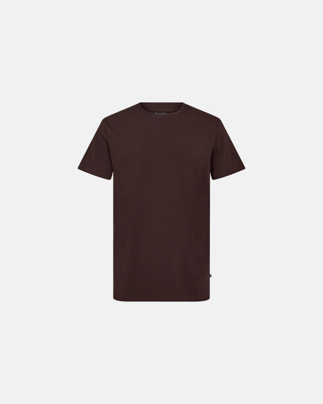 T-shirt "o-neck" | Bamboo Viscose | Brown -Resteröds