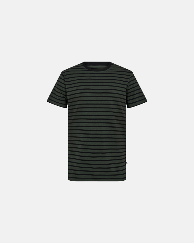 R-neck Tee Bamboo, Green/Black