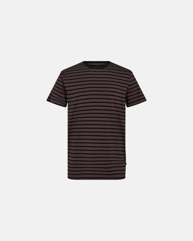 T-shirt "o-neck", Bamboo Viscose, Brown/Black
