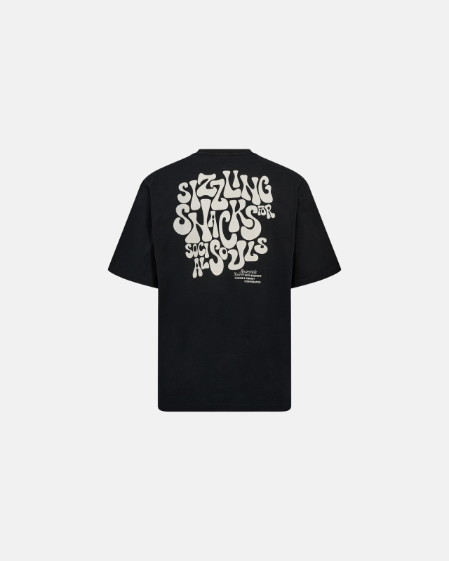 T-shirt with print "tas" | 100% cotton | Black -Resteröds