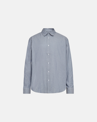 Shirt "Davis" | 100% Cotton | Blue with stripes -Resteröds Shirt "Davis" | 100% Cotton | Blue with stripes -Resteröds