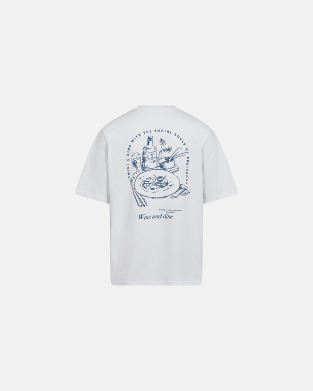 T-shirt with print "Tas" | 100% Cotton | White -Resteröds