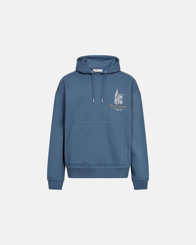 Hoodie with back print "Jay" | 100% Cotton | Blue -Resteröds