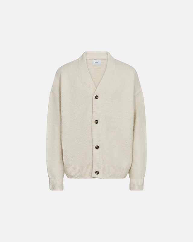 Cardigan "Chen" | Cotton | Off-white -Resteröds