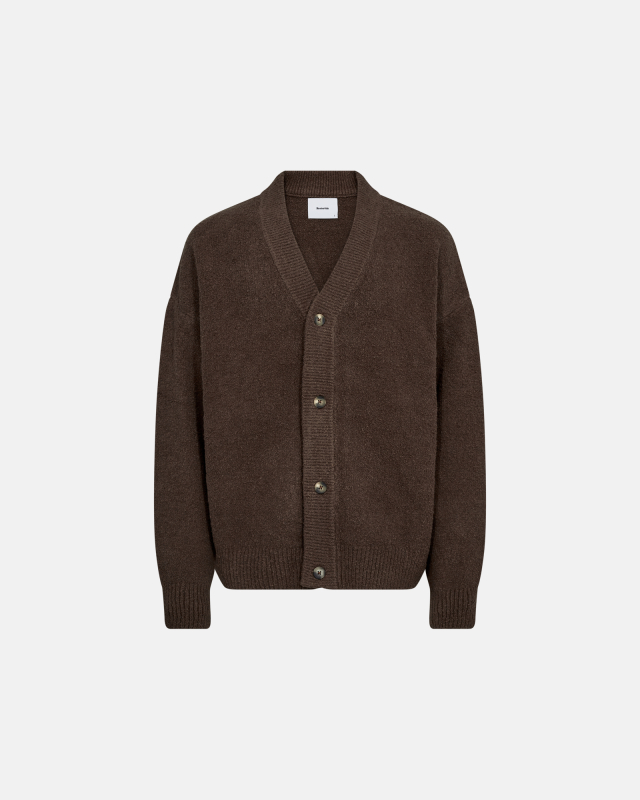 Cardigan "Chen" | Cotton | Brown -Resteröds