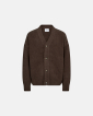 Cardigan "Chen" | Cotton | Brown - Resteröds