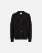 Cardigan "Chen" | Cotton | Black - Resteröds