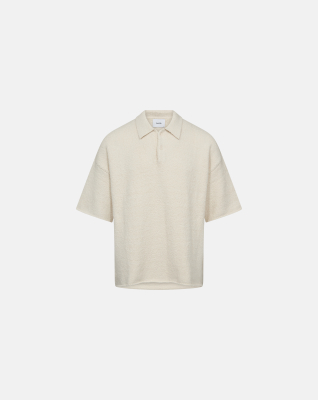 Polo T-shirt "Jim" | Cotton | Off-white -Resteröds Polo T-shirt "Jim" | Cotton | Off-white -Resteröds