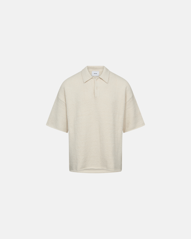 Polo T-shirt "Jim" | Cotton | Off-white -Resteröds