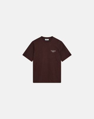T-shirt with 'tas' print | 100% cotton | Brown -Resteröds T-shirt with 'tas' print | 100% cotton | Brown -Resteröds