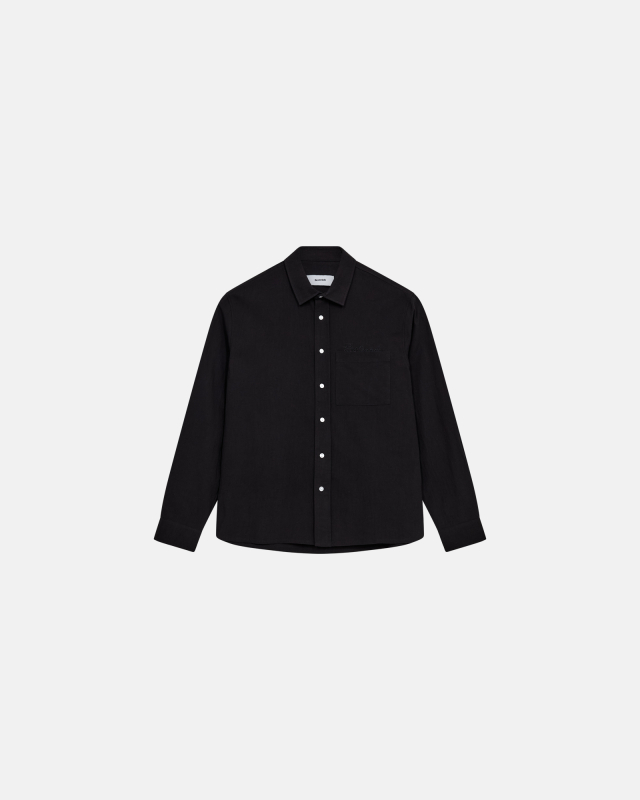 Shirt 'joel' 100% cotton | Black -Resteröds
