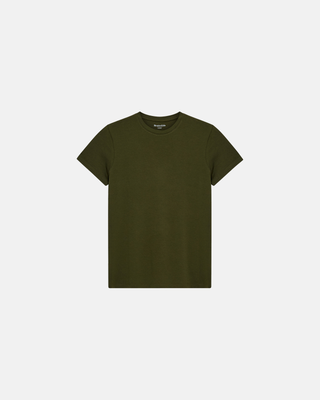 O-neck T-shirt | Bamboo Viscose | Green -Resteröds