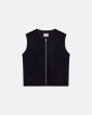 Boiled wool vest 'Kian' | Polyester | Navy - Resteröds