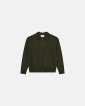 Cardigan with zip 'Floyd' | Wool | Green - Resteröds