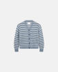 Cardigan with buttons 'Victor' | Mohair | Blue - Resteröds