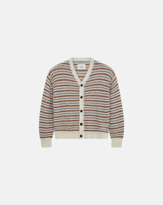 Cardigan with buttons 'Victor' | Mohair | Sand -Resteröds Cardigan with buttons 'Victor' | Mohair | Sand -Resteröds