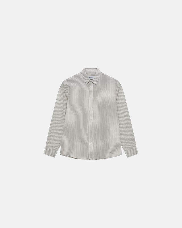 Poplin shirt 'chris' | 100% cotton | Light gray -Resteröds
