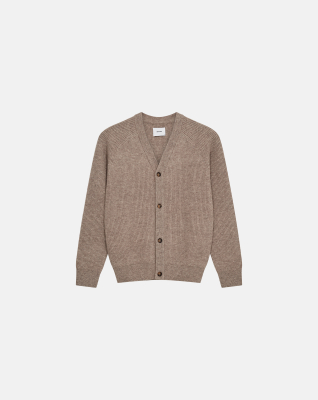 Cardigan 'Kyle' | Wool | Sand -Resteröds Cardigan 'Kyle' | Wool | Sand -Resteröds