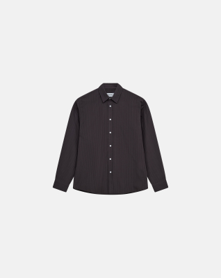 Poplin shirt 'chris' | 100% cotton | Brown -Resteröds Poplin shirt 'chris' | 100% cotton | Brown -Resteröds